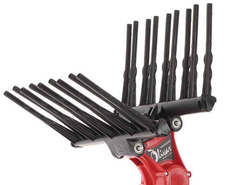 Vareador de aceitunas el&eacute;ctrico de bater&iacute;a Zanon Olivar Electric AL 300 - P&eacute;rtiga telesc&oacute;pica de aluminio 210 - 340 cm