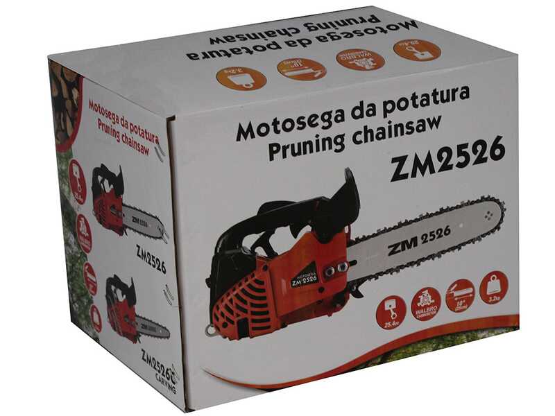 ZM2526C - Motosierra de mezcla ligera de poda - Espada Carving de 25cm 