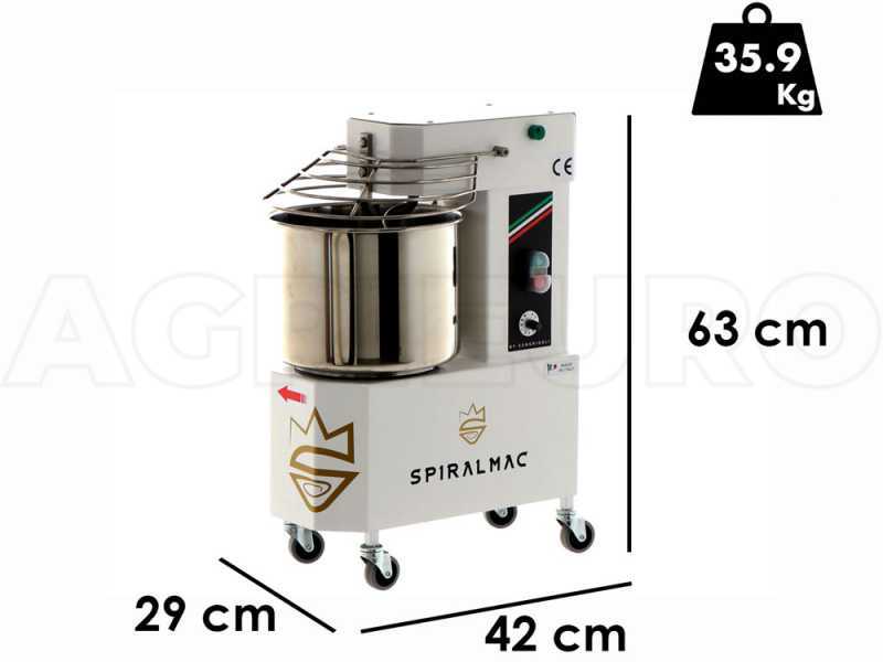 SPIRALMAC SV8VV - Amasadora de espiral -10 velocidades - 8 kg
