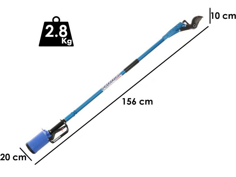 Tijeras de podar neum&aacute;ticas Paterlini Ara 8/D - p&eacute;rtiga fija de 1.0 metro - de aire comprimido