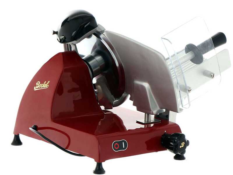 BERKEL Red Line 250 ROJA - Cortadora de fiambre con cuchilla de acero cromado de 250 mm
