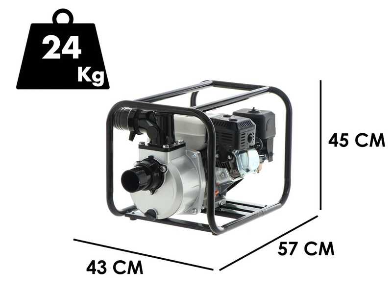 Motobomba de gasolina Greenbay GB-WP 80 - con racores de 80 mm
