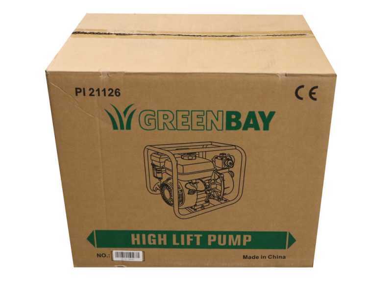 Motobomba de gasolina Greenbay GB-HPWP 80 - con racores de 80 mm - gran altura de elevaci&oacute;n