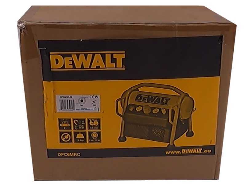 DeWalt DPC6MRC-QS - Compresor de aire el&eacute;ctrico port&aacute;til monof&aacute;sico, sin aceite - Motor 1.5 HP - 6 L