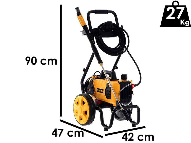 Hidrolimpiadora el&eacute;ctrica de agua fr&iacute;a DeWalt DXPW 001CE KART de 160 bar 500 L/h m&aacute;x - con carro amovible