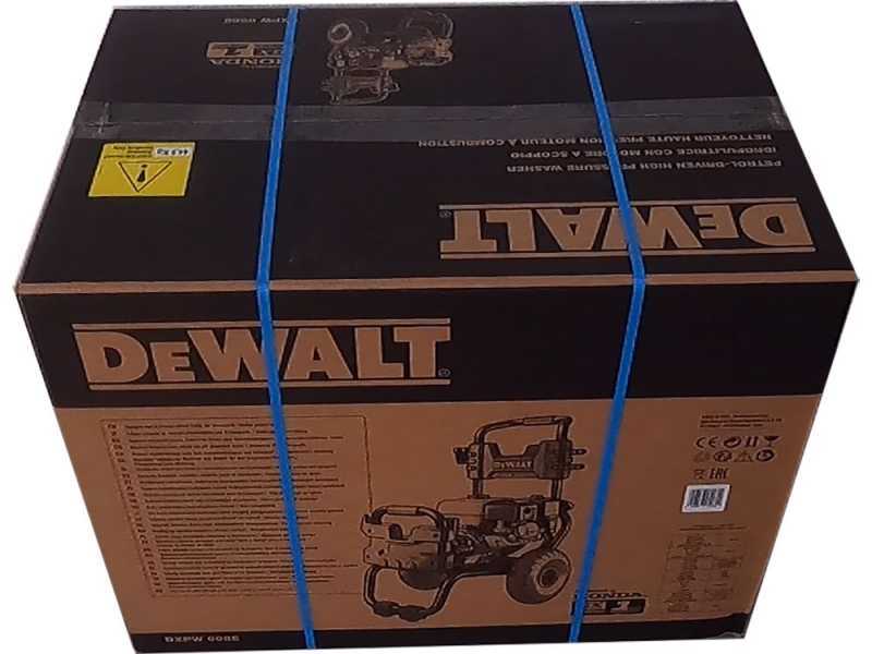 Hidrolimpiadora de gasolina DeWalt DXPW 008E con motor Honda GX 160 4 Tiempos - 190 bar - 600 l/h