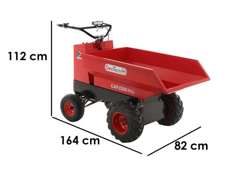 Carretilla de ruedas a bater&iacute;a GeotechPro Mini Dumper Car E500 H-Li - Caja dumper 500 kg