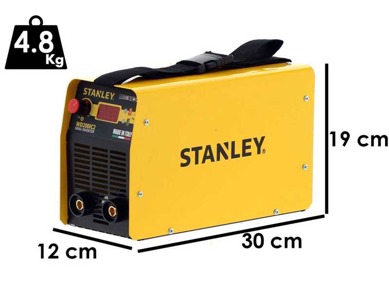 Soldadora inverter con electrodo MMA Stanley WD200IC2 - con Kit MMA - Ciclo 15%@200A