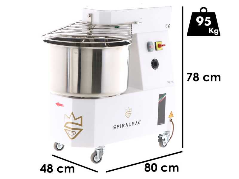 SPIRALMAC SV38HH - Amasadora de espiral  de alta hidrataci&oacute;n -trif&aacute;sica - 2 velocidades- 38 kg