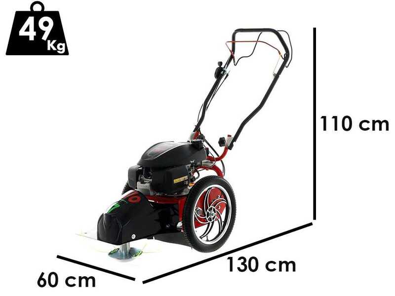 Blue Bird FLO Pro Speed 7HO - Desbrozadora de ruedas a gasolina - Cuchilla e hilo - Honda GCV200