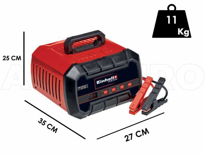 Einhell CE-BC 30 M - Cargador de bater&iacute;as, arrancador y mantenedor - Con microprocesador