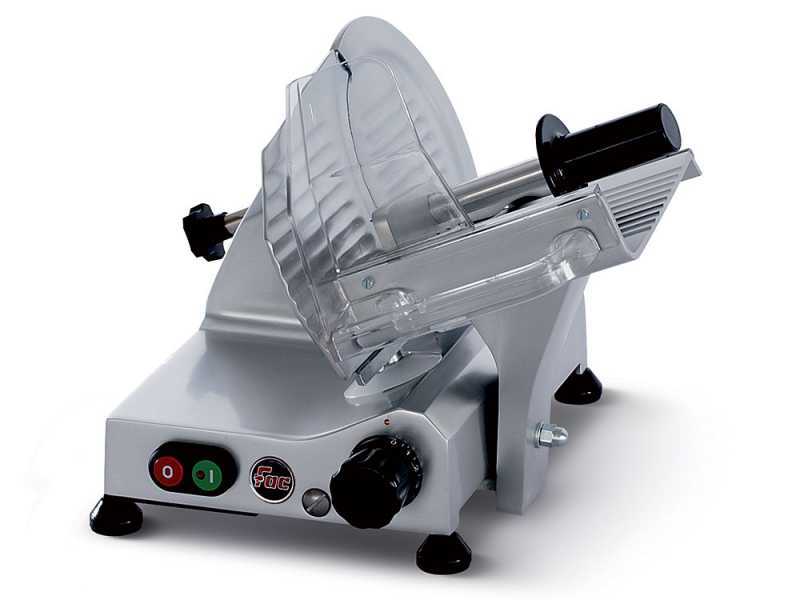 FAC F195 -Cortadora de fiambre con cuchilla de 195 mm - Afilador de serie - 132 W