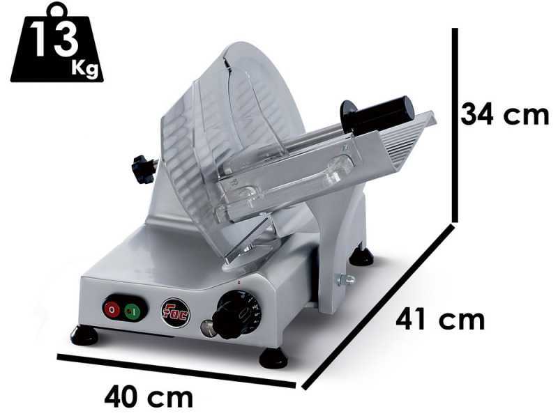 FAC S220 -Cortadora de fiambre con Cuchilla 220 mm - con partes que se pueden higienizar-185 W