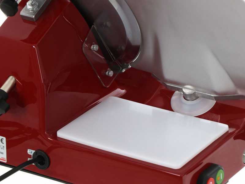 FAC F 250 R Roja -Cortadora de fiambre con cuchilla de 250 mm - Afilador fijo