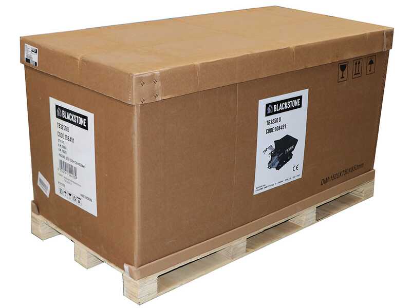 Carretilla con motor, de orugas, BlackStone TB 3250 D - Caja dumper manual - capacidad de carga m&aacute;xima 320 Kg