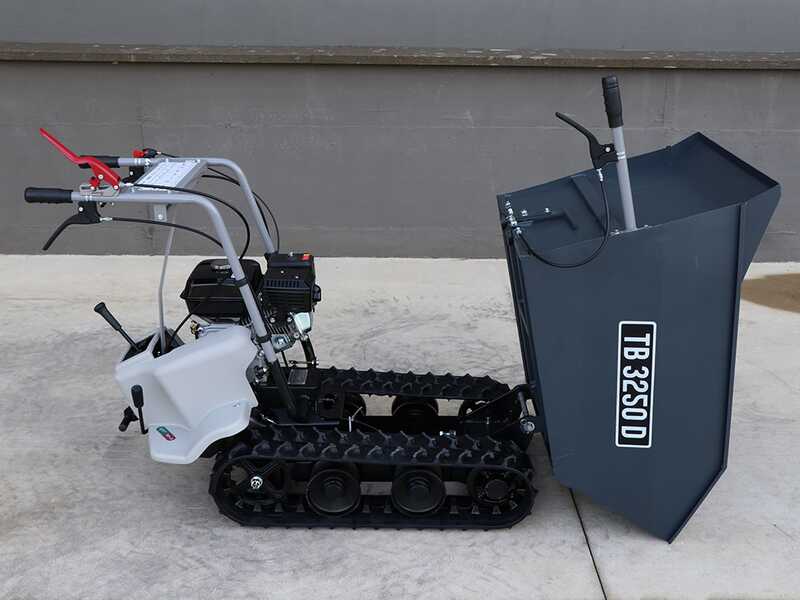 Carretilla con motor, de orugas, BlackStone TB 3250 D - Caja dumper manual - capacidad de carga m&aacute;xima 320 Kg