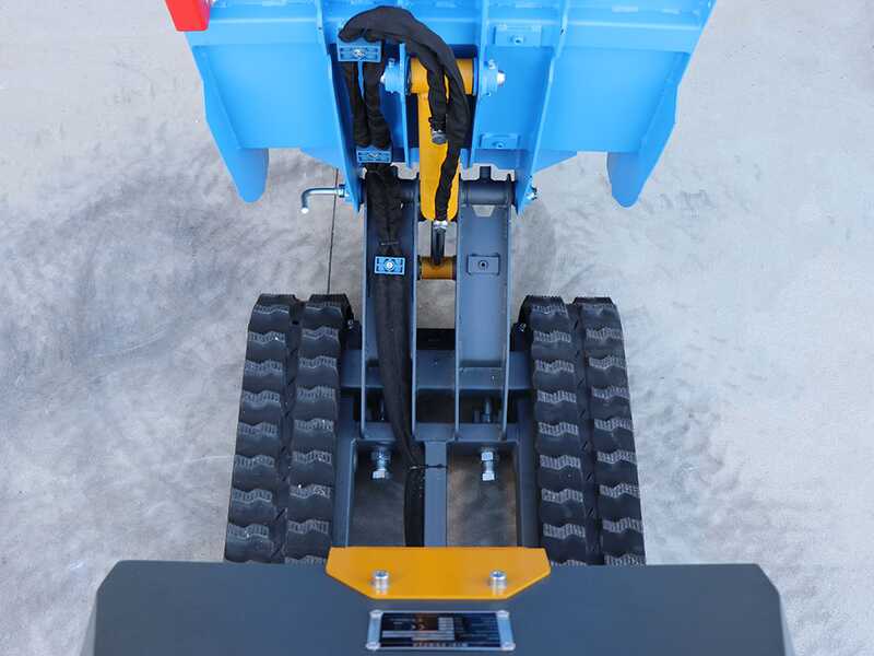 Carretilla de orugas con motor EuroMech EM500H-Dump - Caja dumper hidr&aacute;ulica de 500 kg