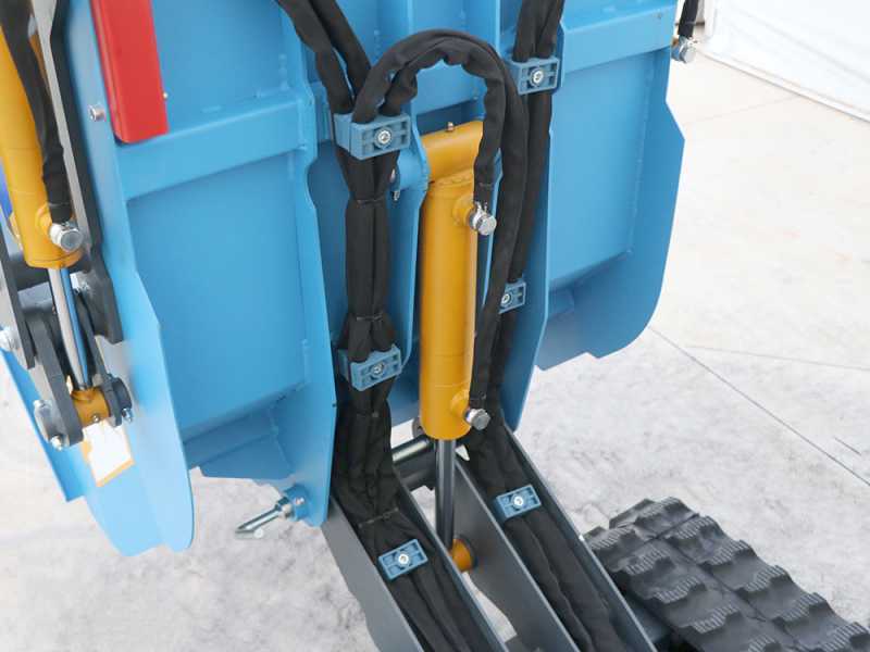 Carretilla de orugas con motor EuroMech EM500H-Dump &amp; Shovel - Caja dumper hidr&aacute;ulica 500 kg con pala