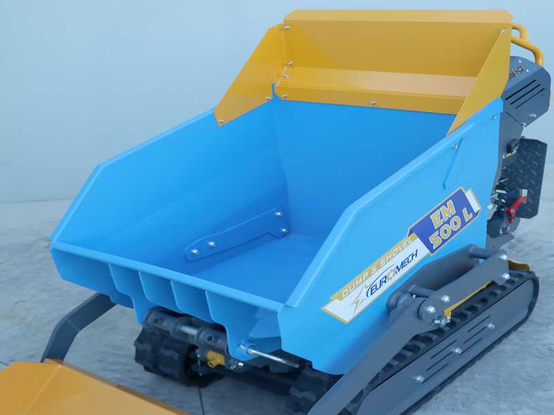EuroMech EM500L-Dump &amp; Shovel - Carretilla dumper hidr&aacute;ulica de 500 kg con pala - Cambio hidrost&aacute;tico