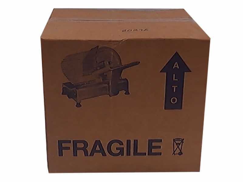 FAC F300E - Cortadora de fiambre a gravedad - CE Profesional - Cuerpo en aleaci&oacute;n de aluminio anodizado