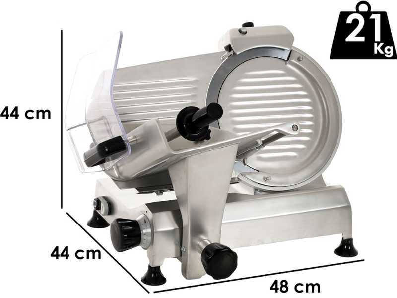 FAC F300E - Cortadora de fiambre a gravedad - CE Profesional - Cuerpo en aleaci&oacute;n de aluminio anodizado