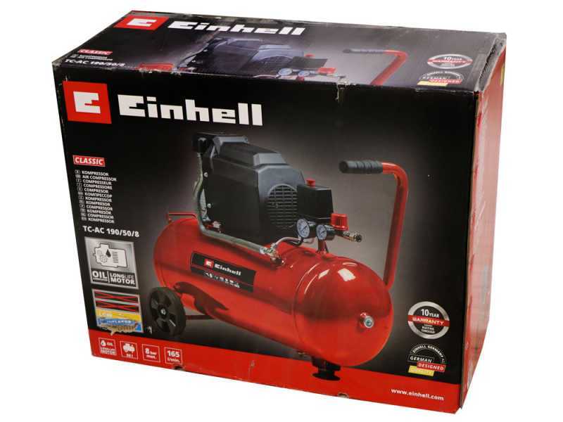 Einhell TC-AC 190/50/8 - Compresor de aire el&eacute;ctrico con ruedas - Motor 2 HP - 50 lt