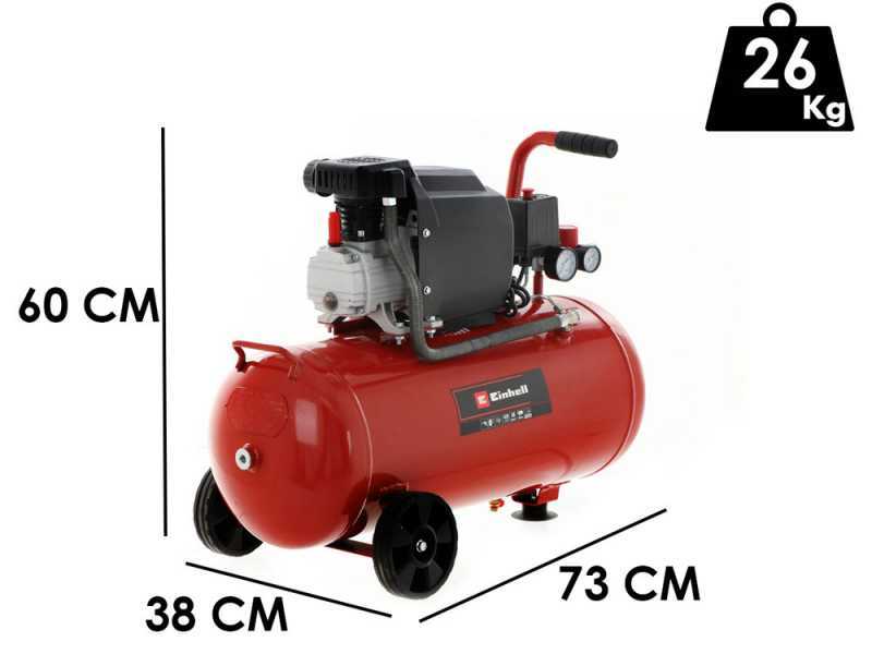 Einhell TC-AC 190/50/8 - Compresor de aire el&eacute;ctrico con ruedas - Motor 2 HP - 50 lt