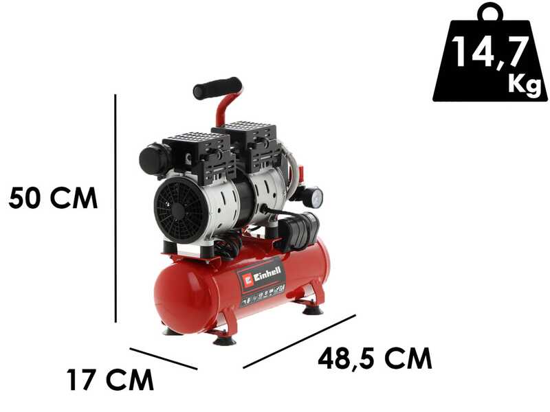 Einhell TE-AC 6 Silent - Compresor de aire eléctrico silencioso