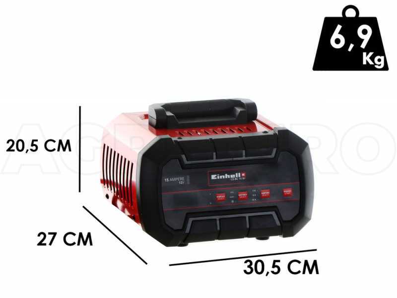 Einhell CE-BC 15 M - Cargador de bater&iacute;as de coche y moto - 12V  - acero/pl&aacute;stico
