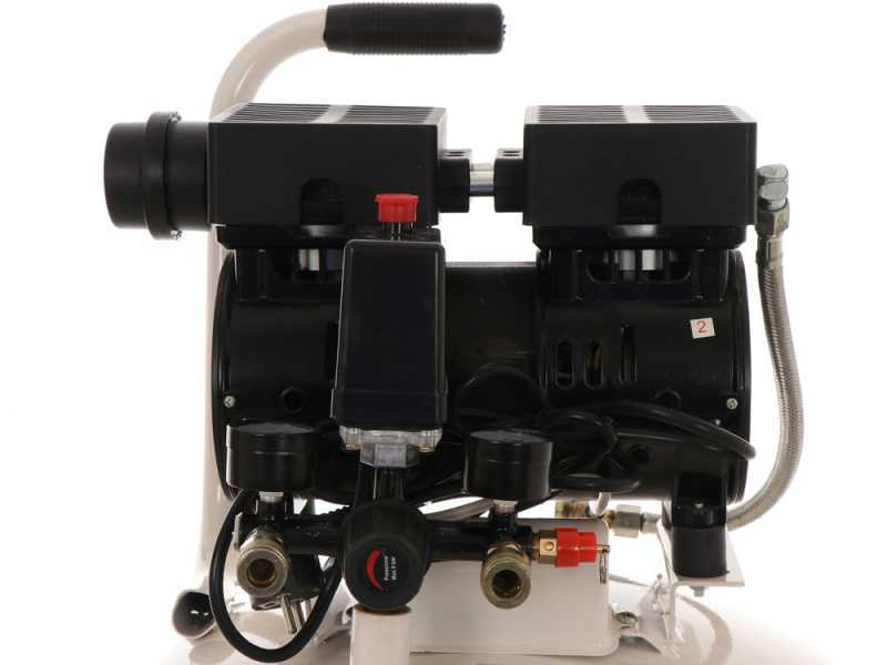 BlackStone V-SBC50-10 - Compresor de aire silencioso sin aceite - Motor 1 HP - 50 L Vertical