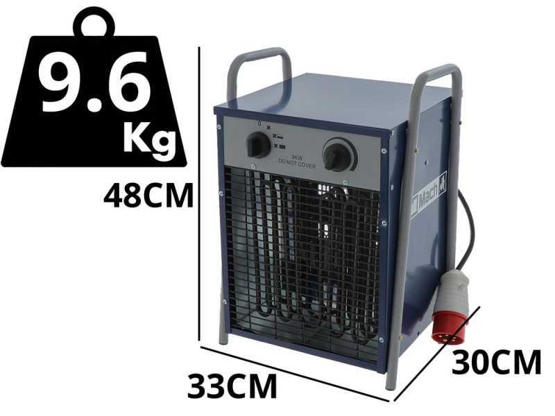BullMach BM-EFH 9H - Generador de aire caliente trif&aacute;sico con ventilador - 9kW