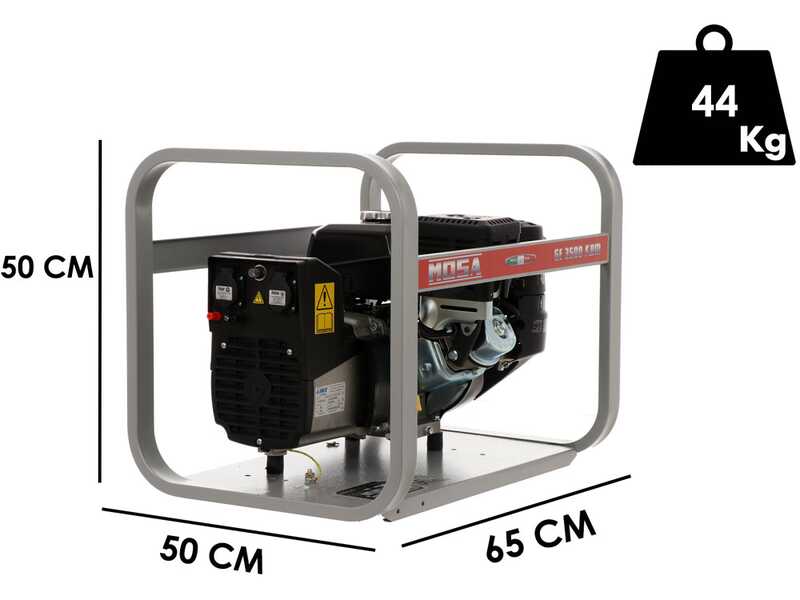 MOSA GE 3500 KBM - Generador de corriente a gasolina 2.9 kW - Continua 2.6 kW Monof&aacute;sica