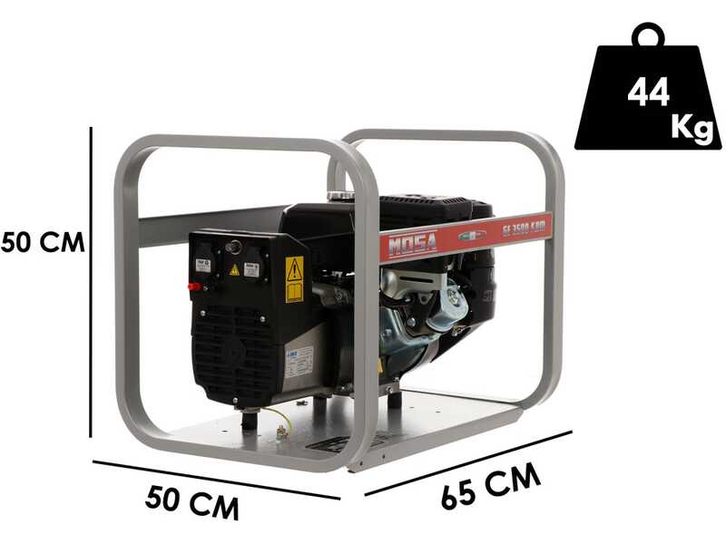 MOSA GE 3500 KBM - Generador de corriente a gasolina 2.9 kW - Continua 2.6 kW Monof&aacute;sica - Motor Kohler CH270