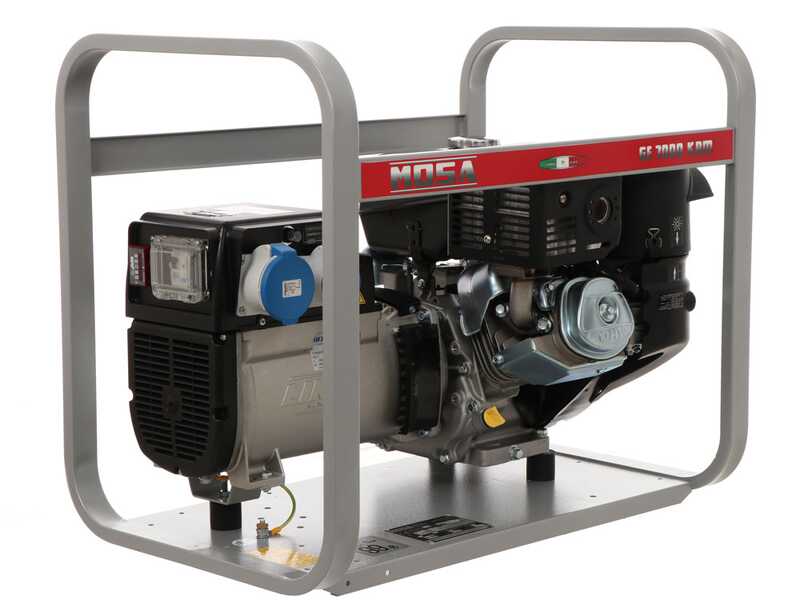 MOSA GE 7000 KBM AVR - Generador de corriente a gasolina con AVR 6.5 kW - Continua 5.4 kW Monof&aacute;sica - Motor Kohler CP CH440
