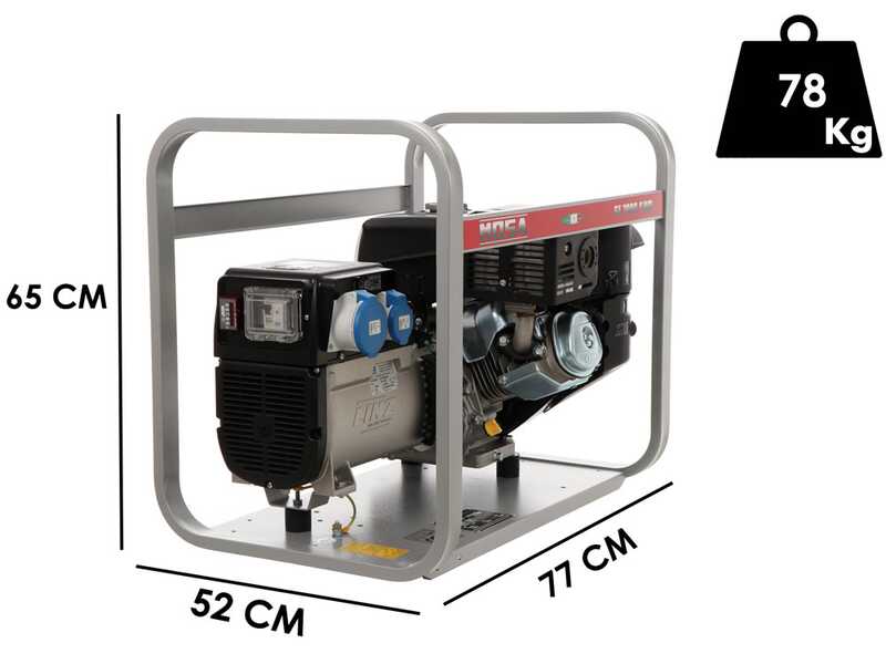 MOSA GE 7000 KBM AVR - Generador de corriente a gasolina con AVR 6.5 kW - Continua 5.4 kW Monof&aacute;sica - Motor Kohler CP CH440