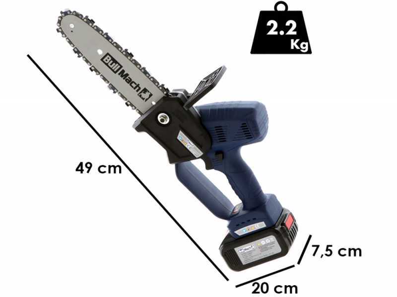 Podadora manual el&eacute;ctrica de bater&iacute;a Bullmach Kairos 20 - bater&iacute;a de 21V 4Ah