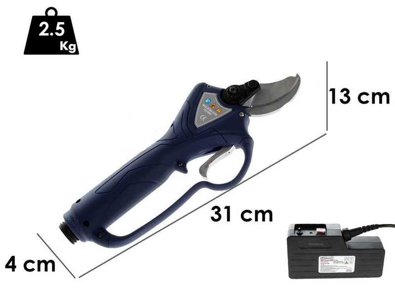 Tijeras el&eacute;ctricas de poda BullMach ARTEMIS 40 PRO - 1 bater&iacute;a de 36V 4Ah