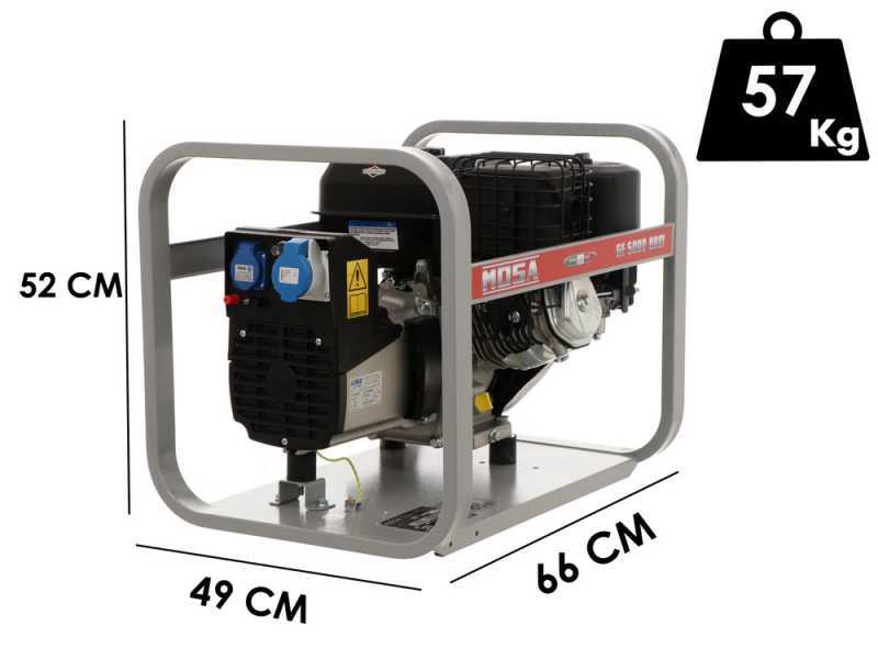 MOSA GE 5000 BBM - Generador de corriente a gasolina 4.5 kW - Continua 3.6 kW Monof&aacute;sica