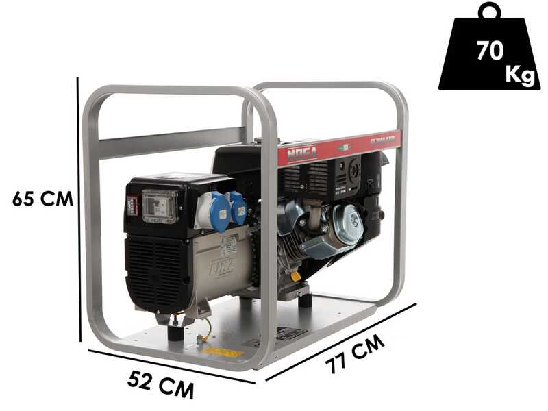 MOSA GE 7000 KBM - Generador de corriente a gasolina 6 kW - Continua 5 kW Monof&aacute;sica