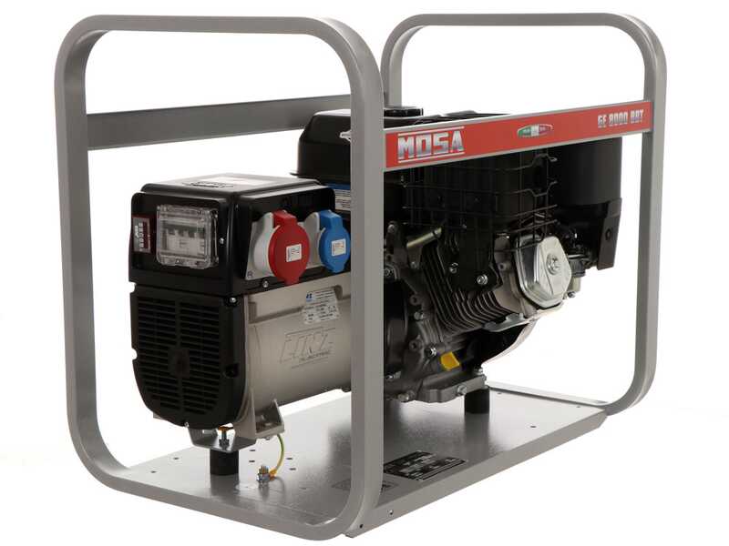 MOSA GE 8000 BBT - Generador de corriente a gasolina 6.4 kW - Continua 5.6 kW Trif&aacute;sico - Motor B&amp;S XR2100