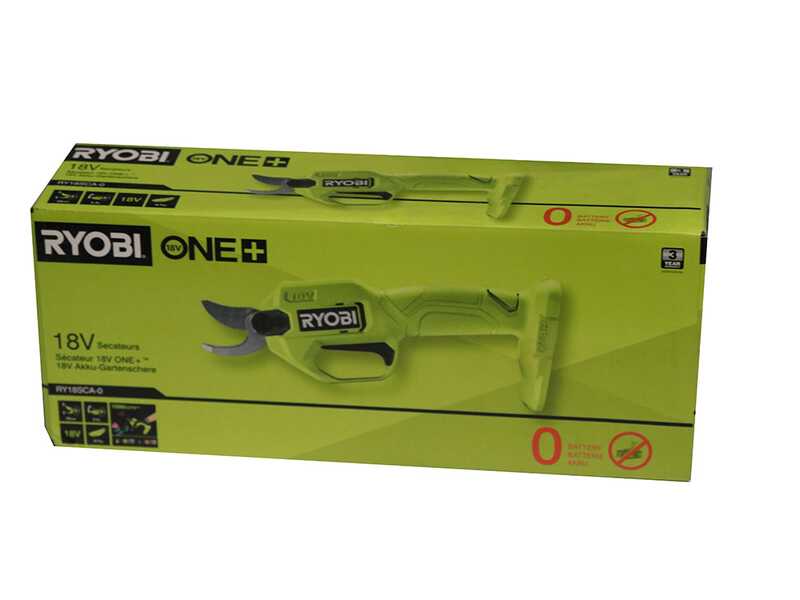 Tijera de poda a bater&iacute;a RYOBI RY18SCA-0 18V - Con bater&iacute;a de 18V/4 ah