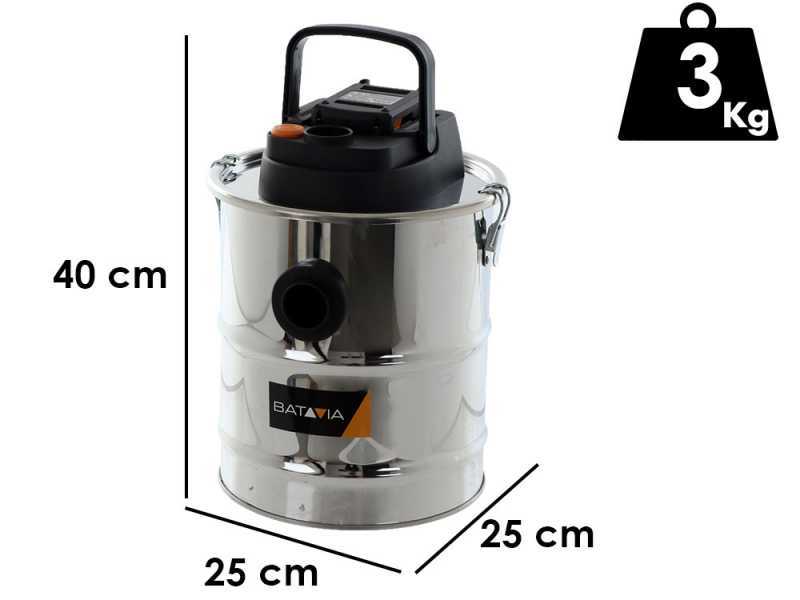 Aspirador de ceniza con bid&oacute;n Batavia - capacidad 12 l - SIN BATER&Iacute;A NI CARGADOR