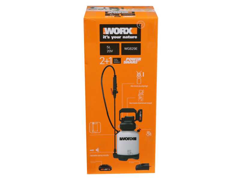 WORX WG829E - Pulverizador de bandolera - Bater&iacute;a de 20V - 2Ah