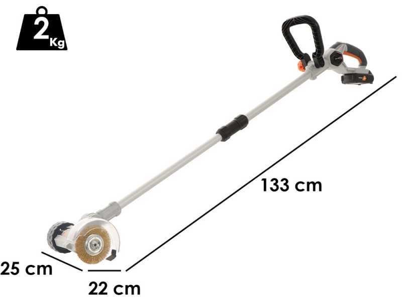 Limpiador de juntas a bater&iacute;a BATAVIA - con bater&iacute;a y cargador de 18V 2Ah - dotado de dos cepillos