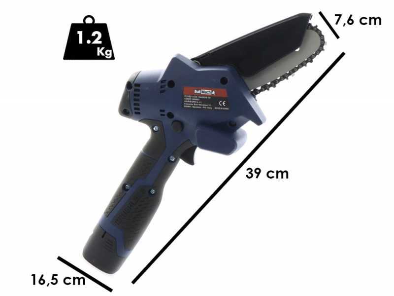 Podadora manual de bater&iacute;a BullMach Kairos 10 - incluye 2 bater&iacute;as de 16V 2Ah