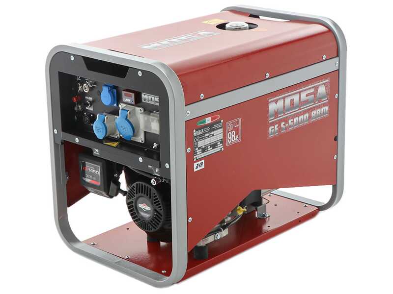 MOSA GE S-5000 BBM AVR EAS - Generador de corriente a gasolina con panel AVR y arranque el&eacute;ctrico 4.5 kW - Continua 3.6 kW Monof&aacute;sica - Motor B&amp;S XR1450