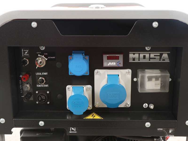 MOSA GE S-5000 BBM AVR EAS - Generador de corriente a gasolina con panel AVR y arranque el&eacute;ctrico 4.5 kW - Continua 3.6 kW Monof&aacute;sica