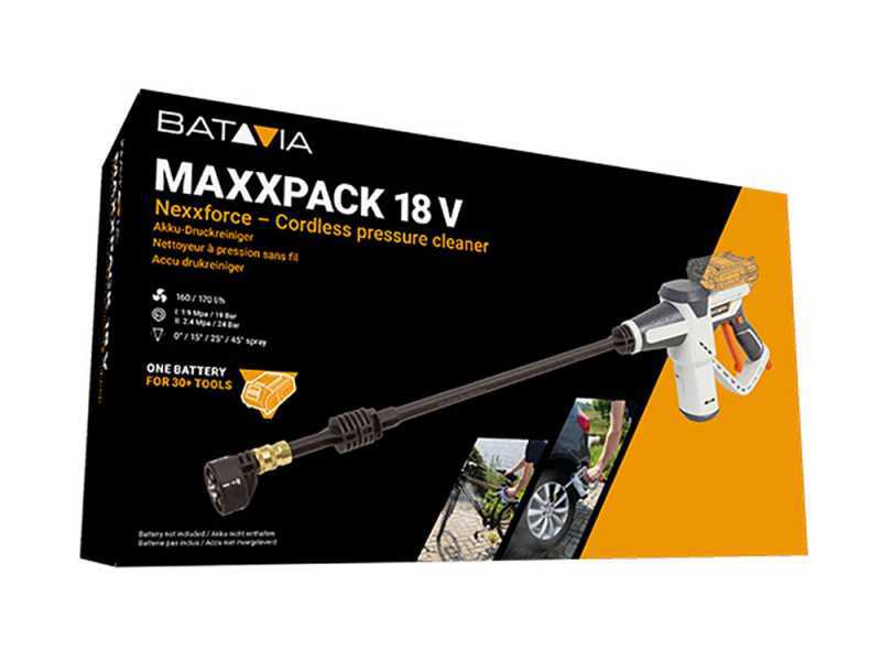 Pistola hidrolimpiadora a presi&oacute;n Batavia NEXXFORCE - con bater&iacute;a 18V/ 2Ah y cargador