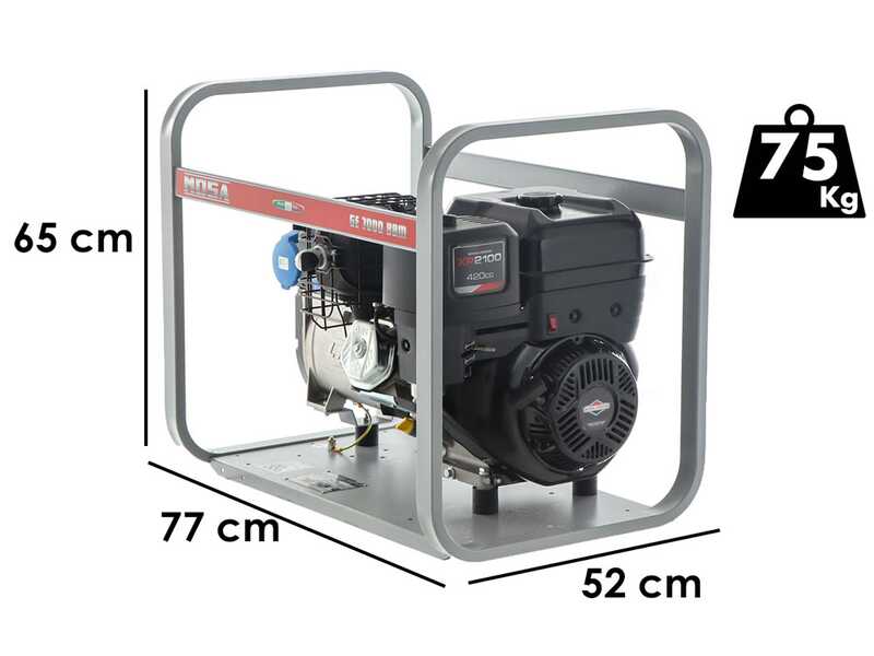 MOSA GE 7000 BBM - Generador de corriente a gasolina 6 kW - Continua 5 kW Monof&aacute;sica