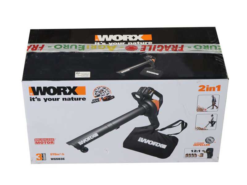 Soplador de bater&iacute;a 3 en 1 WORX WG583E - 20V - BATER&Iacute;A Y CARGADOR NO INCLUIDOS